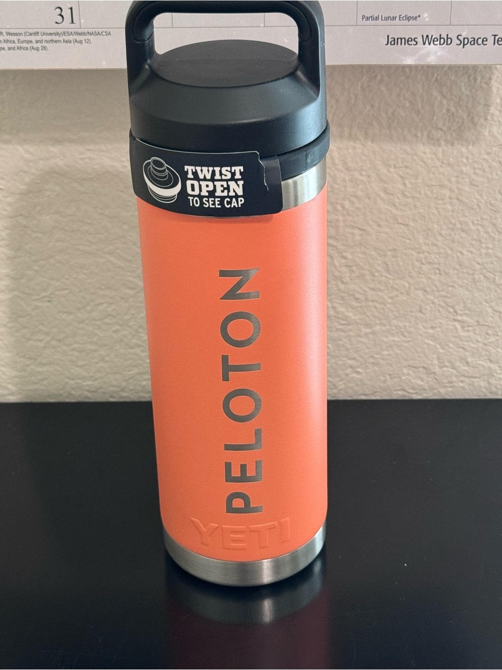 Yeti Peloton 18oz. Bottle With Chug Cap Coral Color. Brand New!